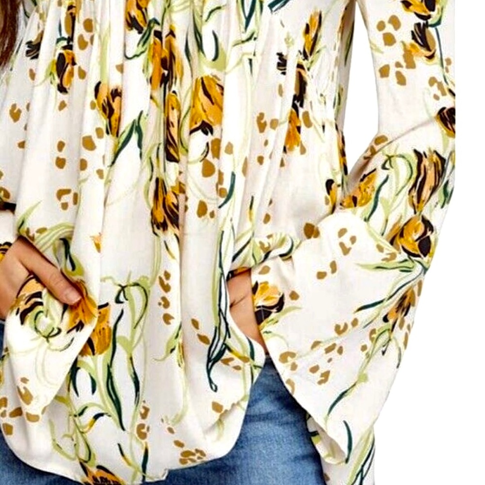 🌺🎉HP🎉🌺 NWT Free People Bella Floral Print Top - Picture 3 of 15